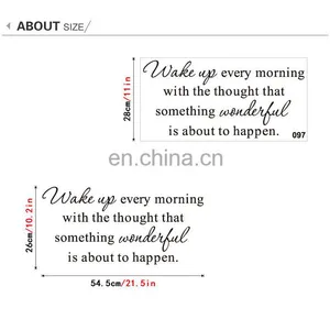 Hot Sale 'Wake up Every Morning' Room Decoration Wall Stickers thumbnail-4