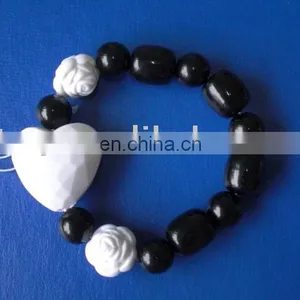 Tarina Rose and Heart Handmade Acrylic Plastic Beads Bracelet CTL0523 thumbnail-1