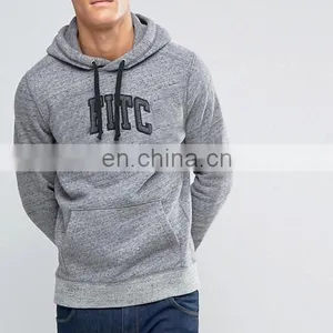 Hot Applique Logo Mens Hoodie Fashion 2016 in Grey thumbnail-1