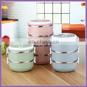 Round Shape PP And Stainless Steel Bento Lunch Box thumbnail-1