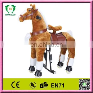HI Top Quality Plush PU Mechanical Horse on Riding, Ride on Horse Toys for Kids thumbnail-4