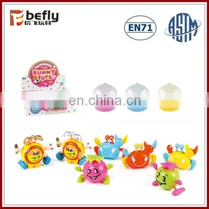 3 Style Assorted Plastic Clock Fruit Crab Wind-up Toy thumbnail-2