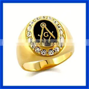 Newest Jewelrystainless Steel Rings Masonic Signet Ring thumbnail-1