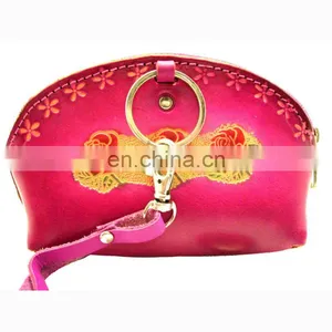 Promotional Key Chain Coin Purse Wholesale Women Genuine Leather Coin Purse MCP-0079 thumbnail-1