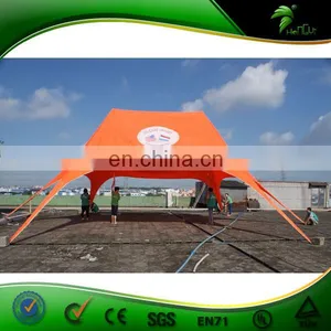 12x8 m Double Twin Peak Star Shade Tent / Aluminum Frame Orange Outdoor Double Star Tent thumbnail-5