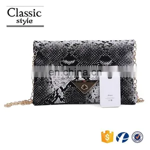 CR High Reputation Supplier Snake Skin Envelope Pattern Customized Top Quality Leather Bags Wholesale in Egypt thumbnail-1
