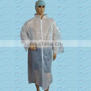 Disposable PE Lab Coat,visitor Coat thumbnail-1