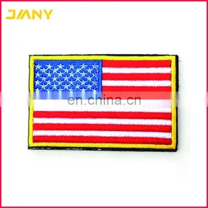 Custom Small US Flag Patches Gray Borders Embroidered American Flags thumbnail-4