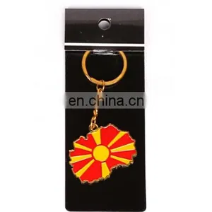 Color Enamel Country Flag Map Logo Keychains Custom Football Team Logo Keychains Fan's Gifts 2018 World Cup Game Gifts thumbnail-5