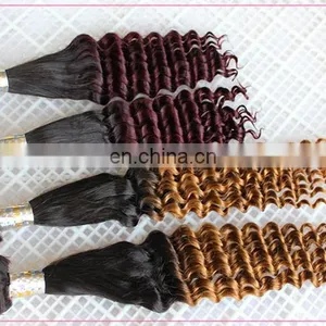 Unprocessed Wholesale Virgin Brazilian Curly Hair Extension Blonde Deep Wave Hair Weft thumbnail-6