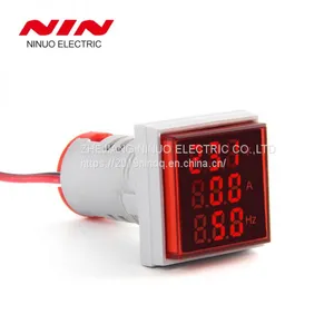 AC 0-100A AC V+A+HZ LED Traid Display 22mm Square Led Digital Panel Voltmeter and Ammeter Indicator Frequency Meter thumbnail-3