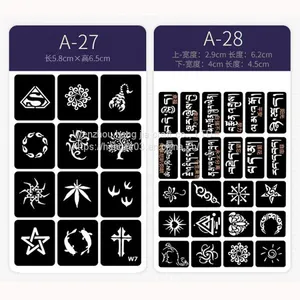 Waterproof Temporary Tattoo Sticker Black Disposable Hand Arm Girl Boy Body Sticker Tattoo Stencil For Tattoo Ink thumbnail-4