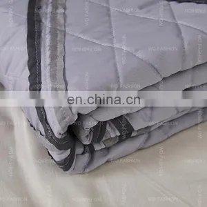 Patchwork Reversible Queen 90gsm Microfiber Fabric Quilt Bedspread Set thumbnail-6