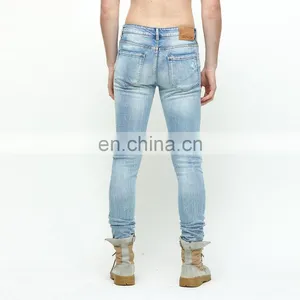 DiZNEW Denim Ripped Pants Slim Fit Digital Print Bulk 2020 Factory Manufacturer Jeans Men thumbnail-6