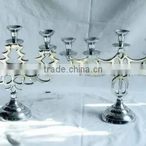 Silver Polished Multiholder Candle Stand thumbnail-1