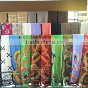 Hand Painted Scarf 2014 Ladies' Personal Design Baby Sheep Wool Scarf Wholesale 100% Cashmere Scarf thumbnail-1