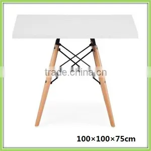 Modern New Design White Square Wood Table thumbnail-1