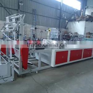 Plastic Poly Draw Handle Big Garbage Bag Making Machine To Make Ribbon Through Continuous Winding Bag thumbnail-6