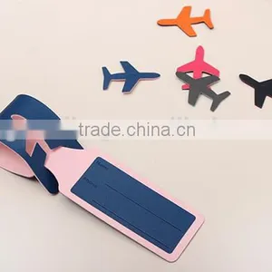 Patched Genuine Cow Leather Funny Luggage Tags Airplane Baggage Tag Travel Accessories thumbnail-3
