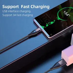 Amazing Nylon Braided 6 in 1 Magnetic USB C to Type C Cable PD100W Charging Cable Micro USB I-Product Data Line for Tablet Phone thumbnail-5