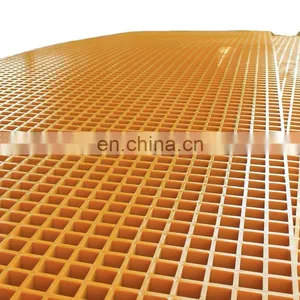 Customized Walkway Grating Anti-corrosion Anti-aging Molded Frp Flooring 38mm*38mm*30mm Fiberglass Grating thumbnail-2