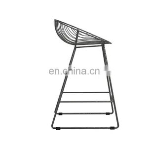 Ellis Gray Metal Wire Counter Stool thumbnail-1