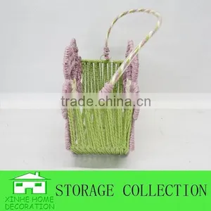Flower-shape Handmade Paper Decoration Colorful Baskets thumbnail-3