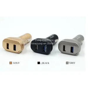 QC3.0 Quick Charge 30W 5V2.4A Dual USB Port Car Phone Charger Adapter thumbnail-3