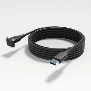 USB3.1 Hybrid AOC-Active Optical Cable-AM to Angled Micro-B 20m thumbnail-1