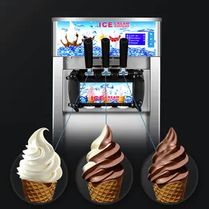 Hot Sale High Quality Wholesale Commercial Stand & Table Top Ice Cream Machine 3 Flavor Soft Serve Ice Cream Maker Machine thumbnail-6