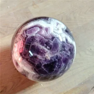 150mm Diameter Natural Dream Amethyst Crystal Sphere thumbnail-1