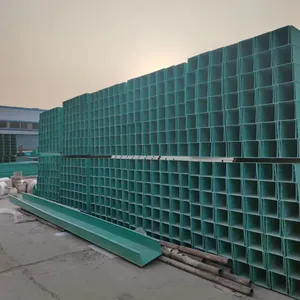 Wastewater Treatment Plant FRP Solid Cable Tray Fire Retardant GRP Composite Cable Channel thumbnail-3