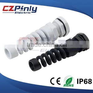 Black Light Grey Plastic Cable Strain Relief thumbnail-1