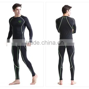 (OEM/ODM Factory)Men Sports Running T-Shirts Jerseys Compression Base Layers Under Tops Skin Gear Wear Tees Tops Sportswear thumbnail-3