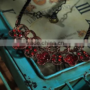 The European and American Fashion Metal Joker Diamond Necklace Old Fashion Jewelry thumbnail-3