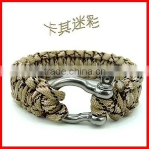 Fashion 2 Color Gold Clasp Cheap Paracord Bracelet thumbnail-6