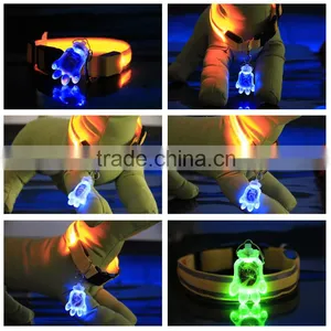 Pet Supplies Wholesale Pet Signs Cool Led Light Foot Shape Dog Pendant Luminous Pendants thumbnail-3