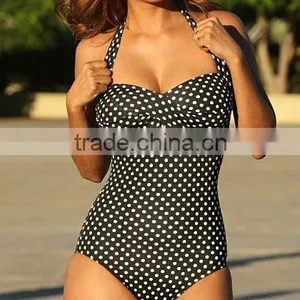 the Nice of Vintage Polka Dot One Piece Swimwear thumbnail-1