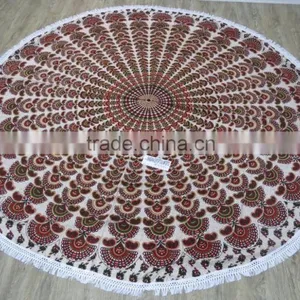 Beach Gypsy Throw Round Towel Boho Floor Sheet Round Beach Towels thumbnail-6