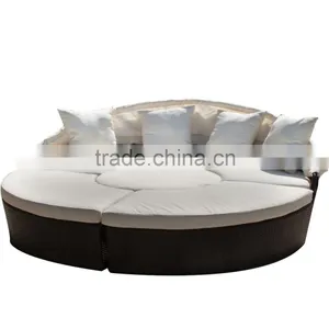 Home Furniture Cheap Round Bamboo Garden Sofa Daybed Rattan Daybed With Canopy Outdoor Daybed Quality Choice thumbnail-3
