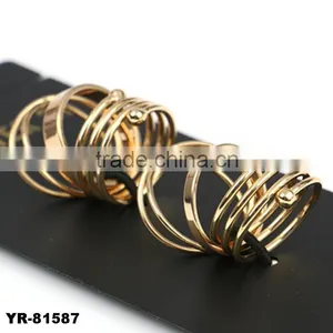 Gold ARMOR With MIDI Statement RING Metal SET thumbnail-1