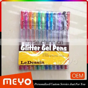 Rainbow Color Gel Pen Glitter Logo Ink Pen Pack thumbnail-1