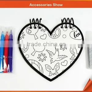 Kids Painting Arts for DIY Heart Shaped Drawing Notebooks thumbnail-1