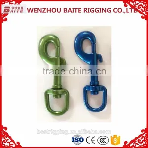 China Supplier Color Painted Swivel Bolt Snap,Aluminum Swivel Spring Bolt Hook ,Colorful Spring Hook in Carabiner Manufacturer thumbnail-1