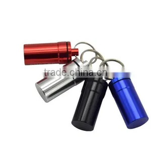 FDA Standard Waterproof Aluminium Mini Pill Case Keyring Quality Choice thumbnail-1