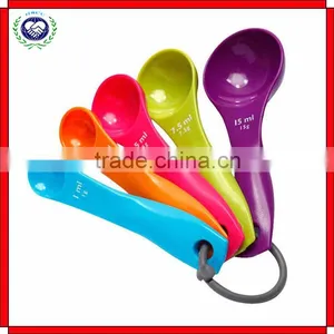 5 Piece With Carved Measure Color Spoon Plastic Kitchen Baking Tools thumbnail-2