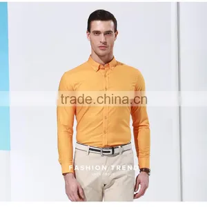 In the Spring of the New Men's Business Casual Classic Pure Color Long Sleeve Shirts thumbnail-3