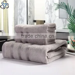 Luxurious From Bamboo Super Absorbent Solid 3 Piece Bath and Face Towel Set thumbnail-1