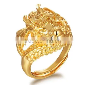2016 Gold Filled Jewelry Copper Ring for Men Gold Dragon Ring thumbnail-2