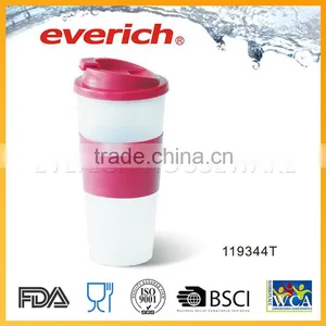 Clear Custom Printed Double Wall BPA Free Transparent Plastic Cup thumbnail-5